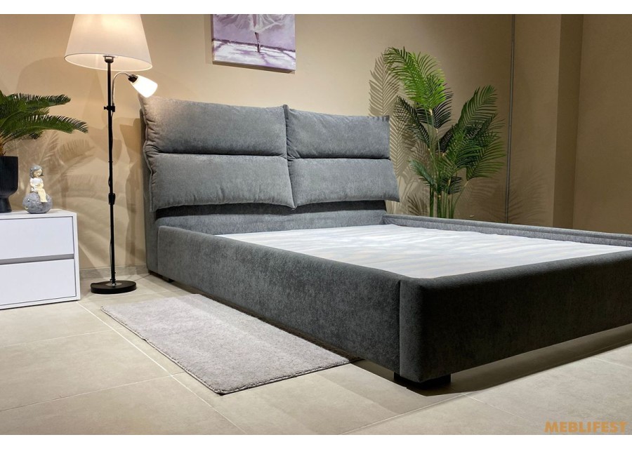 М'яке двоспальне ліжко L063 з підйомним механізмом 