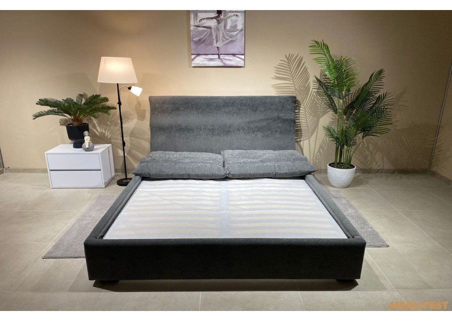 М'яке двоспальне ліжко L063 з підйомним механізмом 