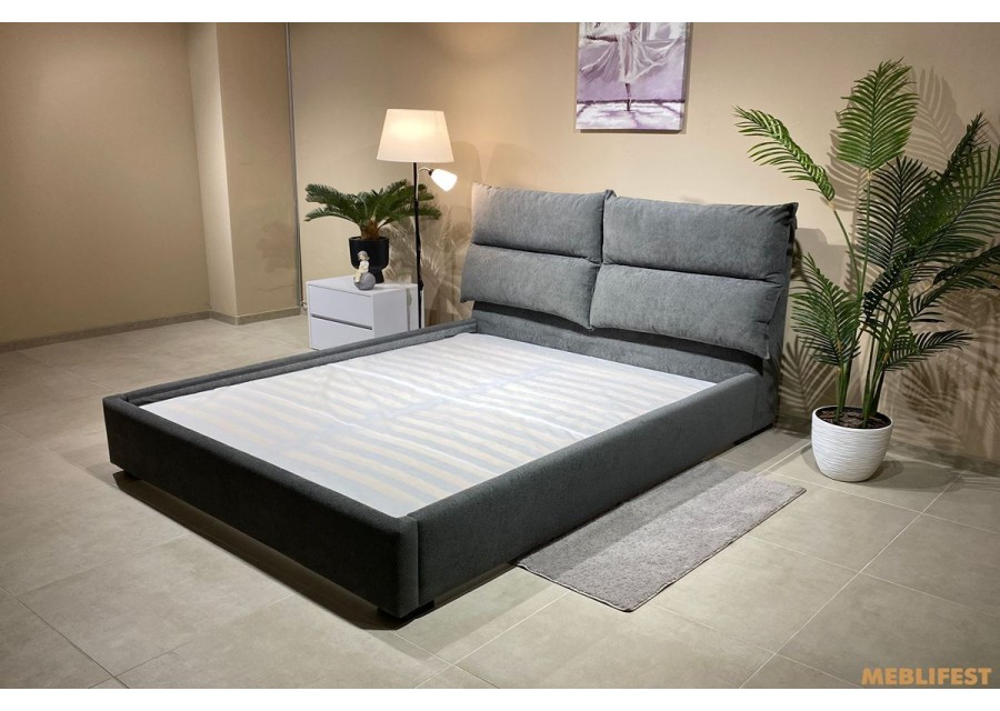 М'яке двоспальне ліжко L063 з підйомним механізмом 