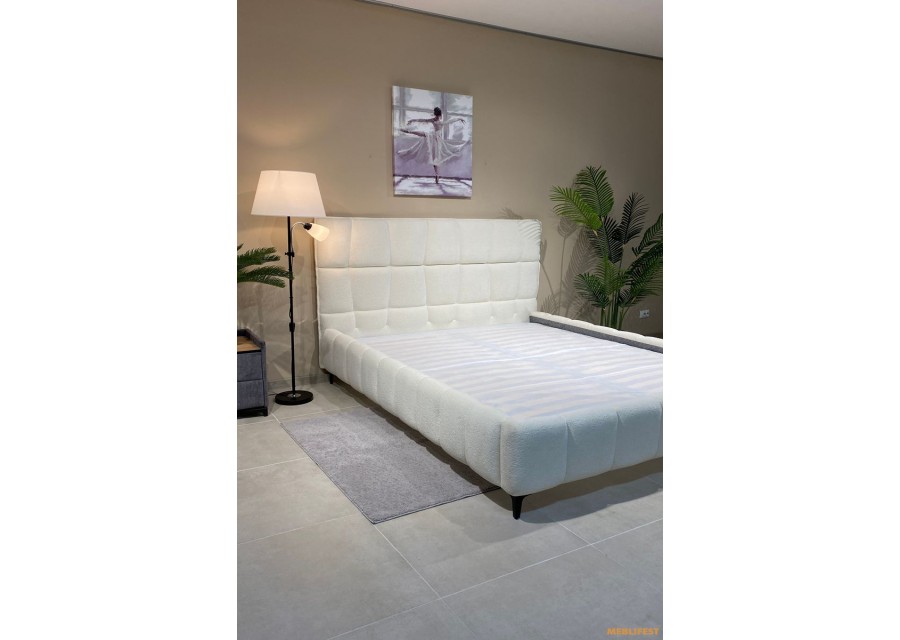 М'яке двоспальне ліжко L065 з підйомним механізмом 