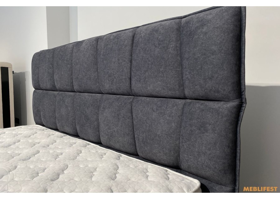 М'яке двоспальне ліжко L065 з підйомним механізмом 