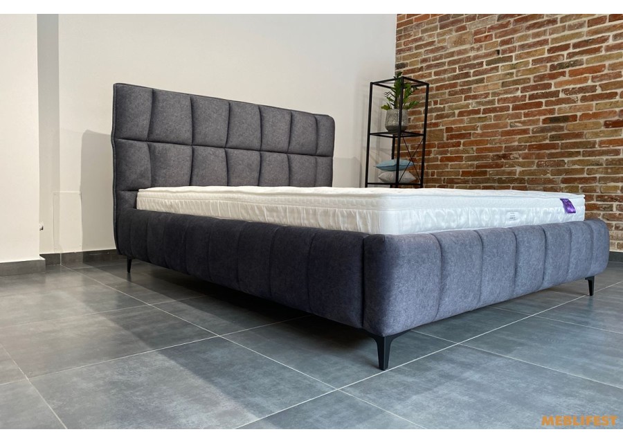 М'яке двоспальне ліжко L065 з підйомним механізмом 