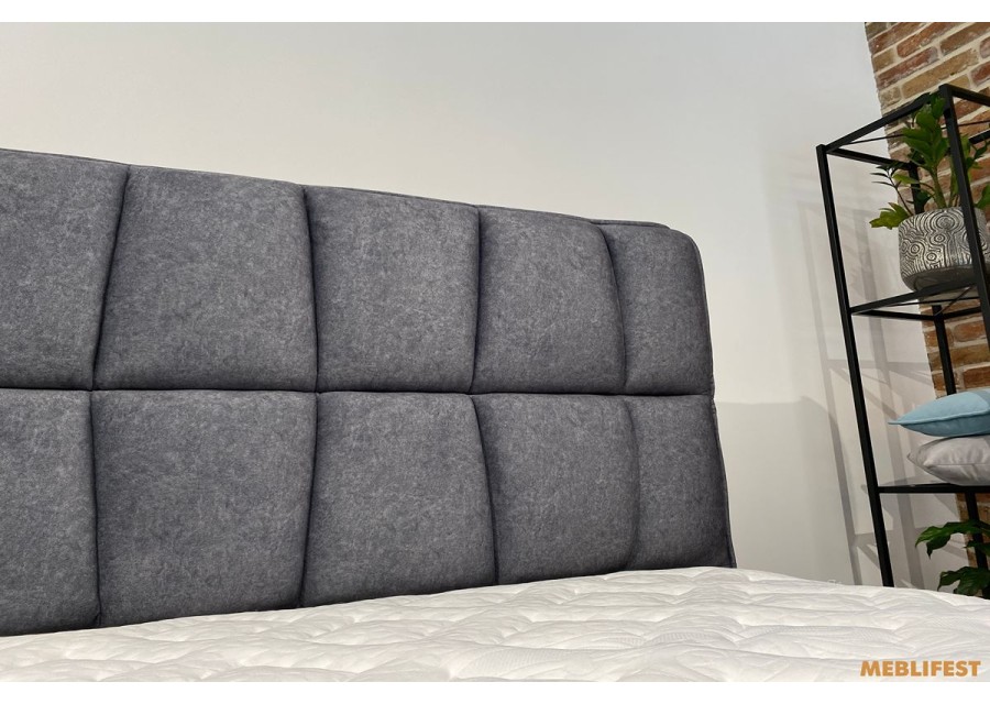 М'яке двоспальне ліжко L065 з підйомним механізмом 