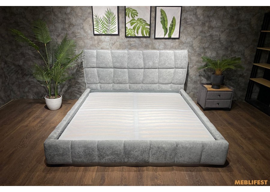 М'яке двоспальне ліжко L065 з підйомним механізмом 