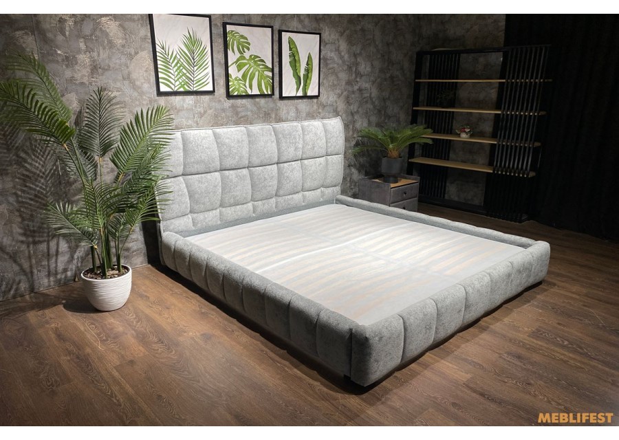 М'яке двоспальне ліжко L065 з підйомним механізмом 