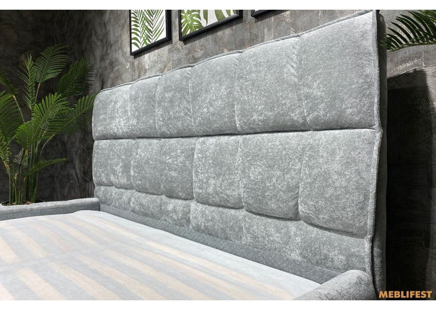 М'яке двоспальне ліжко L065 з підйомним механізмом 