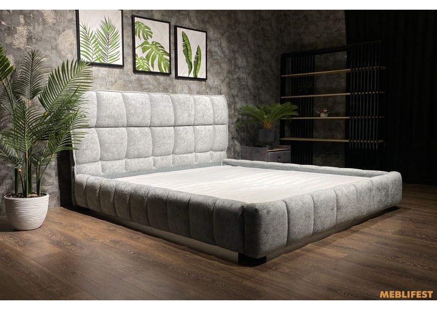 М'яке двоспальне ліжко L065 з підйомним механізмом 