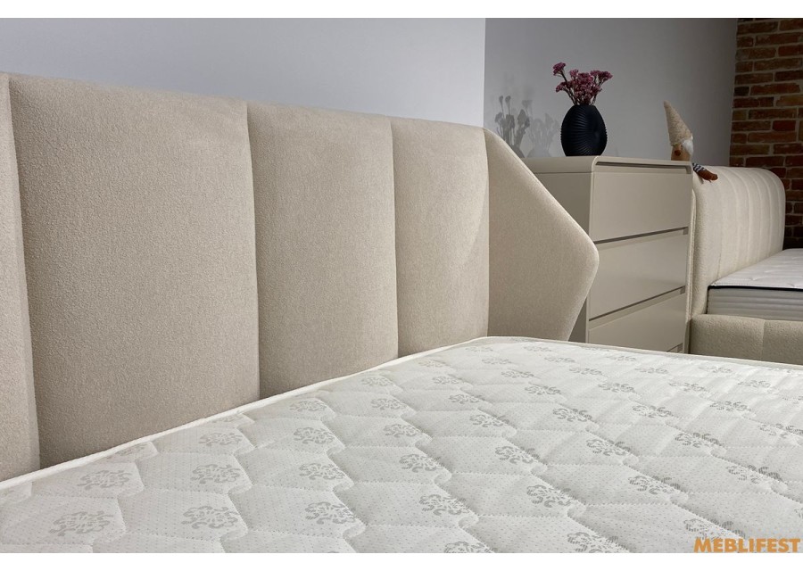 М'яке двоспальне ліжко L075 з підйомним механізмом 