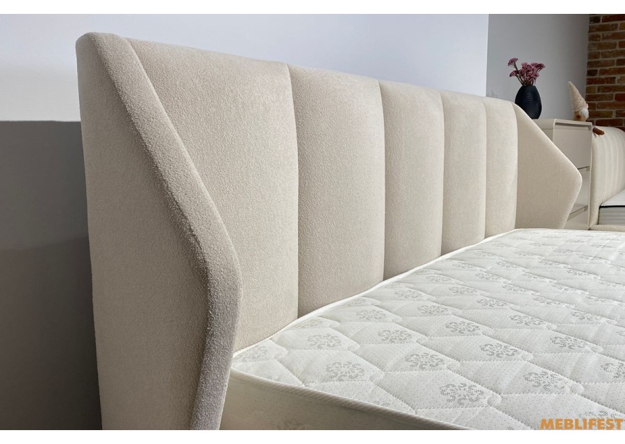 М'яке двоспальне ліжко L075 з підйомним механізмом 