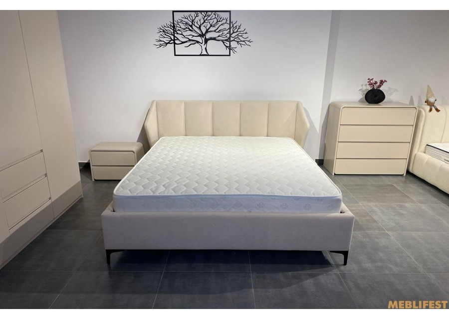 М'яке двоспальне ліжко L075 з підйомним механізмом 