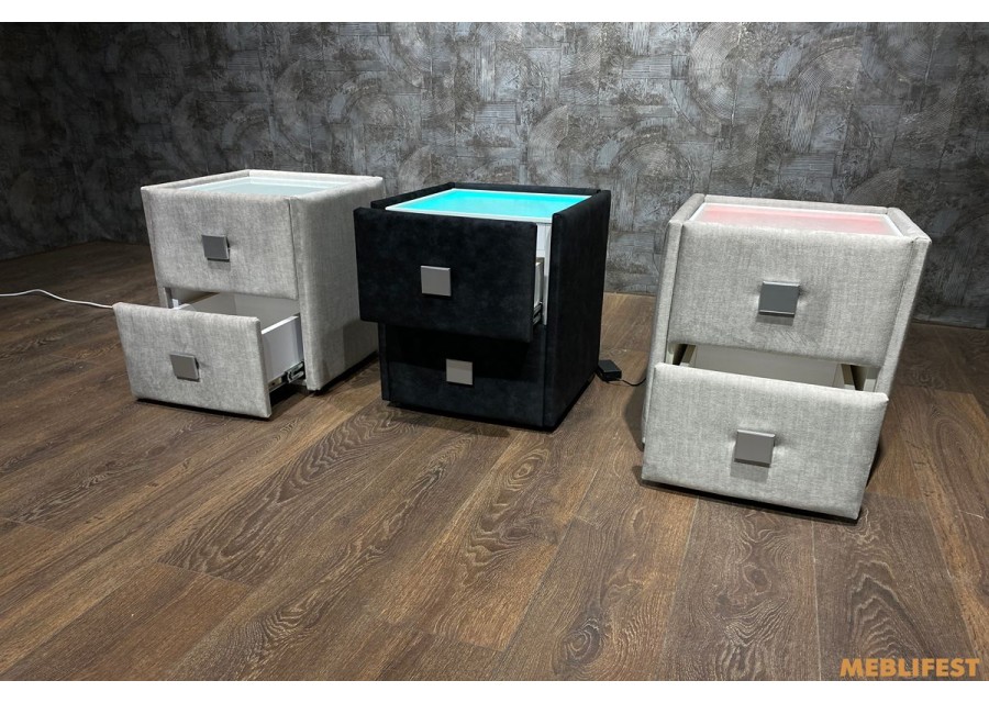 М'яка приліжкова тумба Т 001- LED з LED-підсвіткою