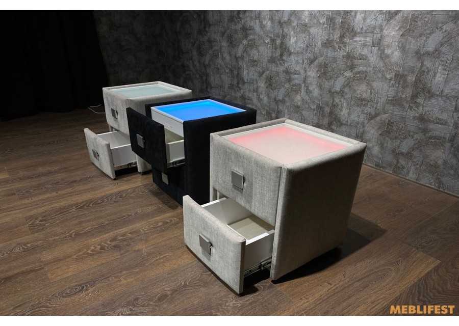 М'яка приліжкова тумба Т 001- LED з LED-підсвіткою