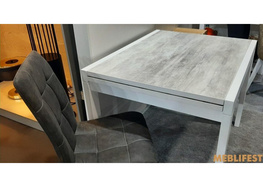 Кухонний стіл трансформер Слайдер білий / Урбан лайт