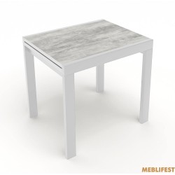 Кухонний стіл трансформер Слайдер білий / Урбан лайт