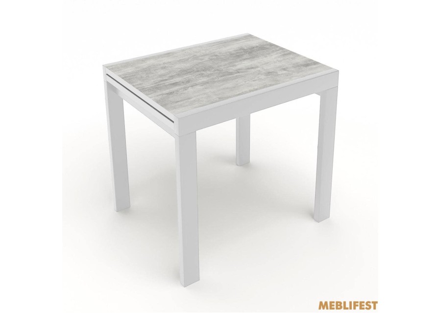 Кухонний стіл трансформер Слайдер білий / Урбан лайт