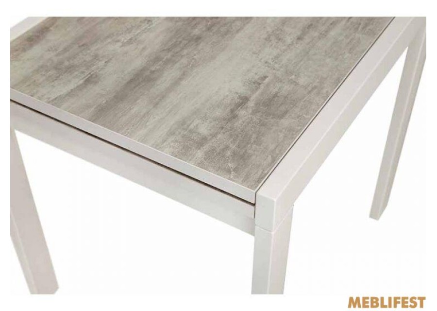 Кухонний стіл трансформер Слайдер білий / Урбан лайт