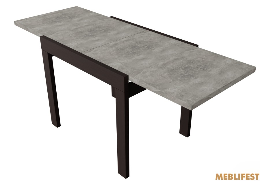 Кухонний стіл трансформер Слайдер Венге /Бетонний камінь
