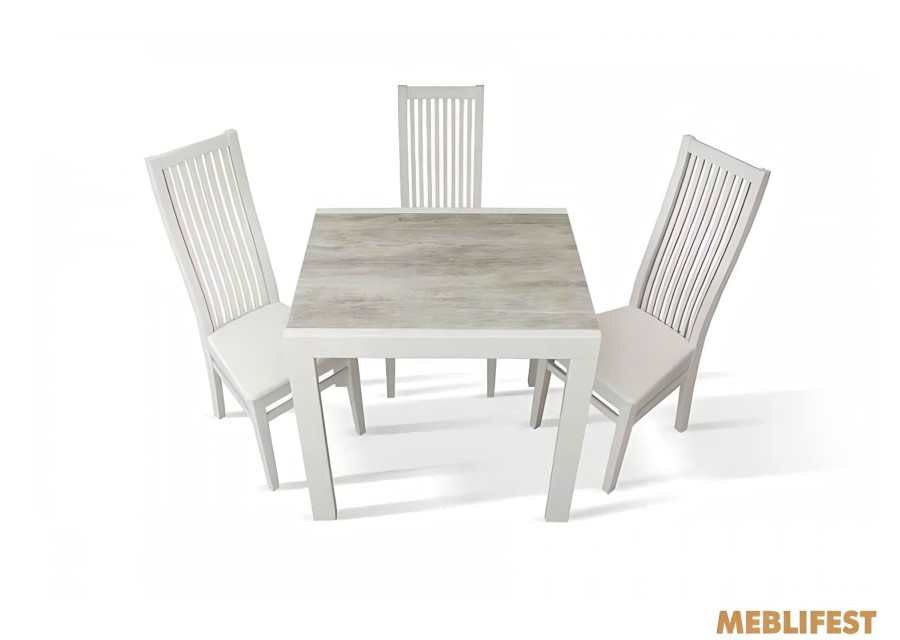 Кухонний стіл трансформер Слайдер білий / Урбан лайт