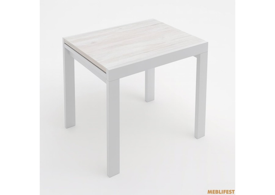 Кухонний стіл трансформер Слайдер білий / Аляска