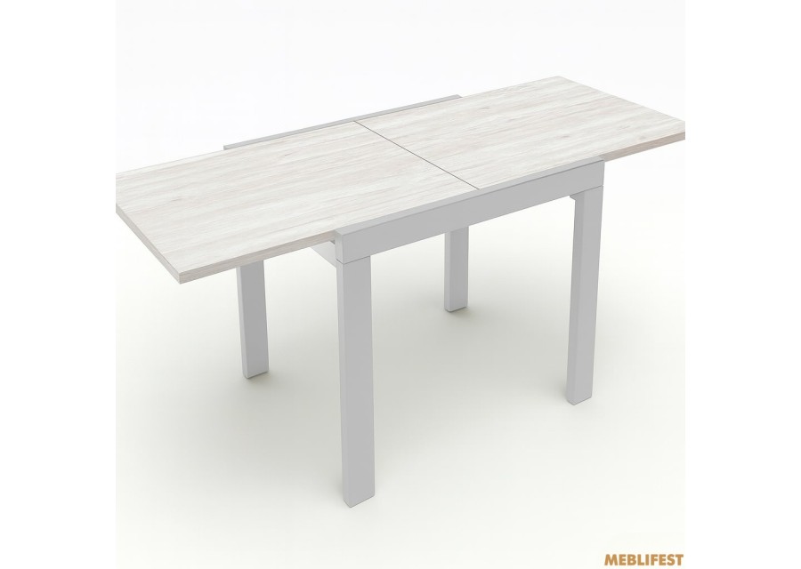 Кухонний стіл трансформер Слайдер білий / Аляска