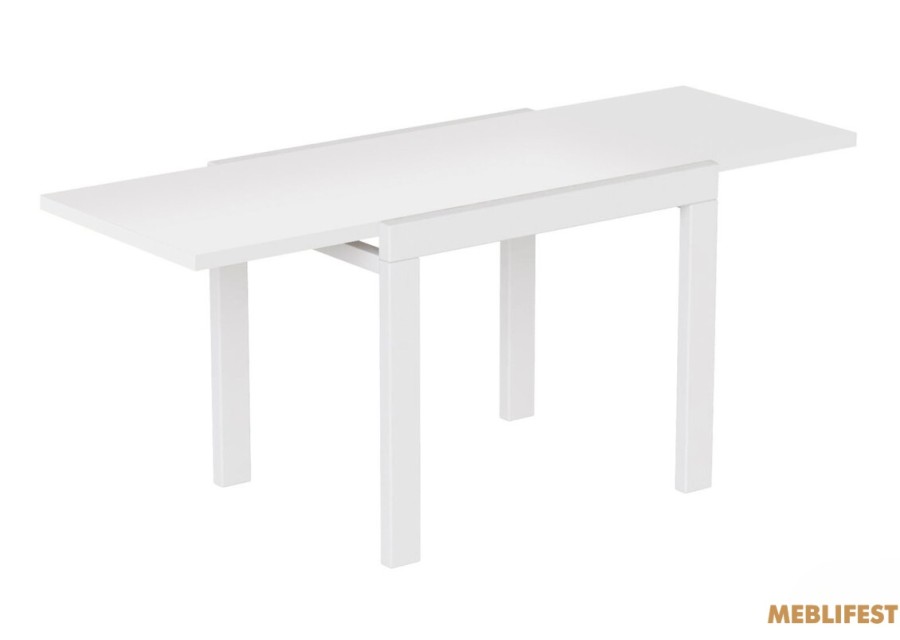 Кухонний стіл трансформер Слайдер білий / білий