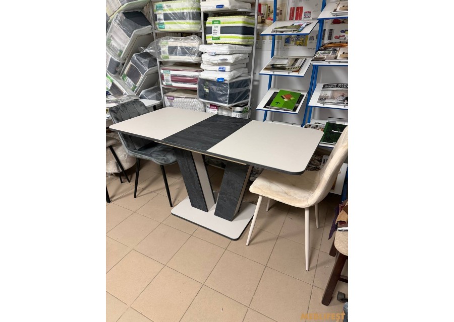 Стіл обідній Торін Кашемір/вугільний камінь