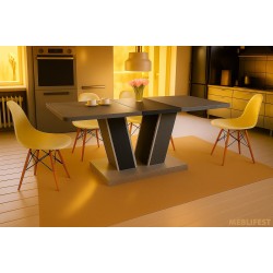 Стіл обідній Торін Бетонний камінь/вугільний камінь