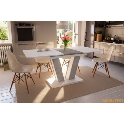 Стіл обідній Торін білий/урбан лайт