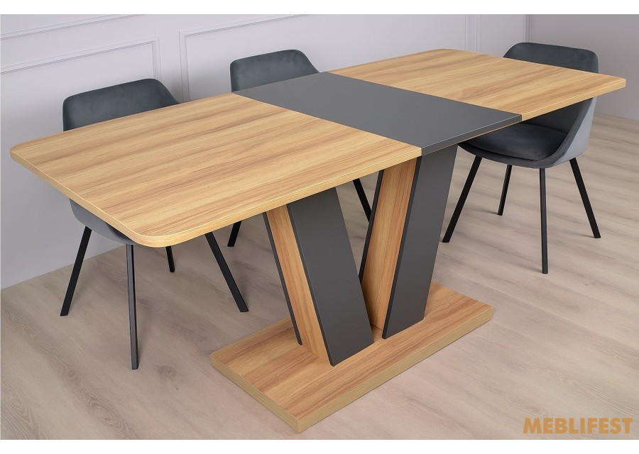 Стіл обідній Торін Дуб апалачі/антрацит