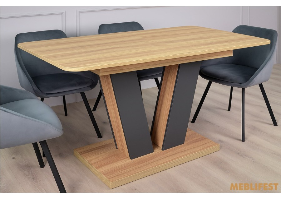 Стіл обідній Торін Дуб апалачі/антрацит