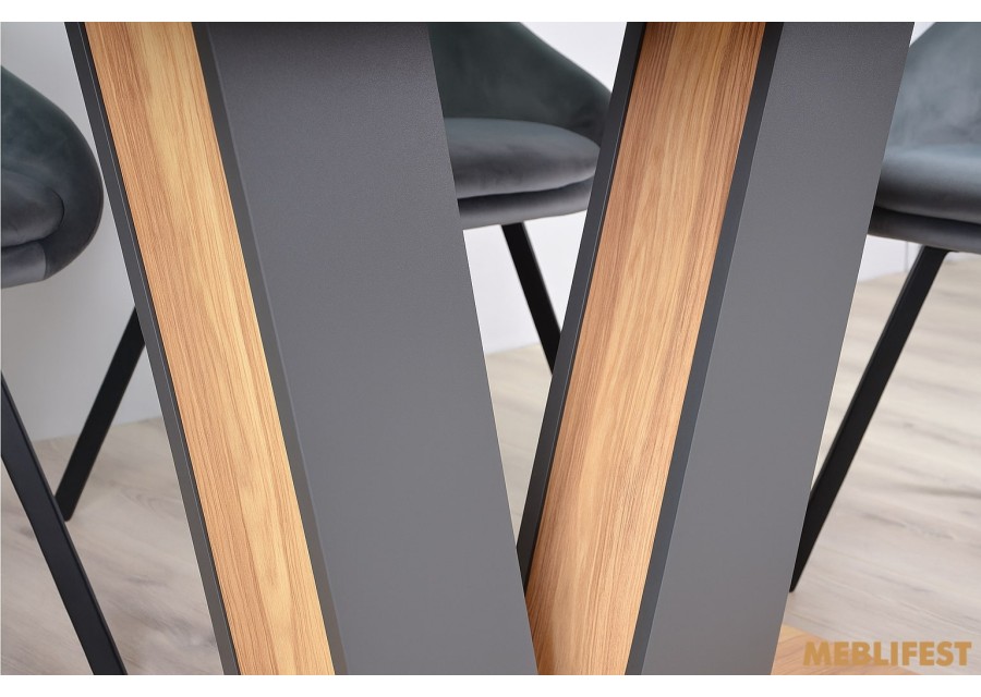 Стіл обідній Торін Дуб апалачі/антрацит