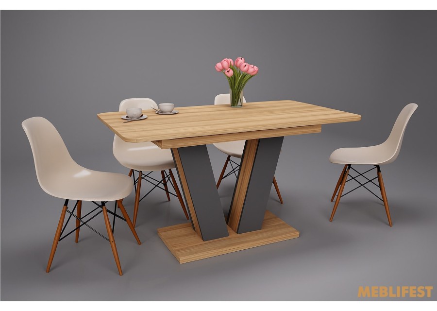 Стіл обідній Торін Дуб апалачі/антрацит