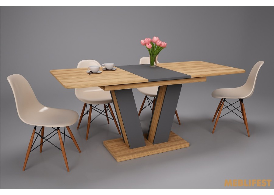 Стіл обідній Торін Дуб апалачі/антрацит