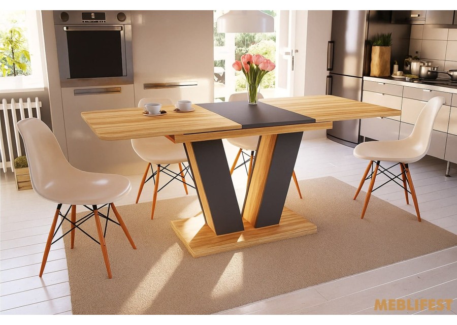 Стіл обідній Торін Дуб апалачі/антрацит