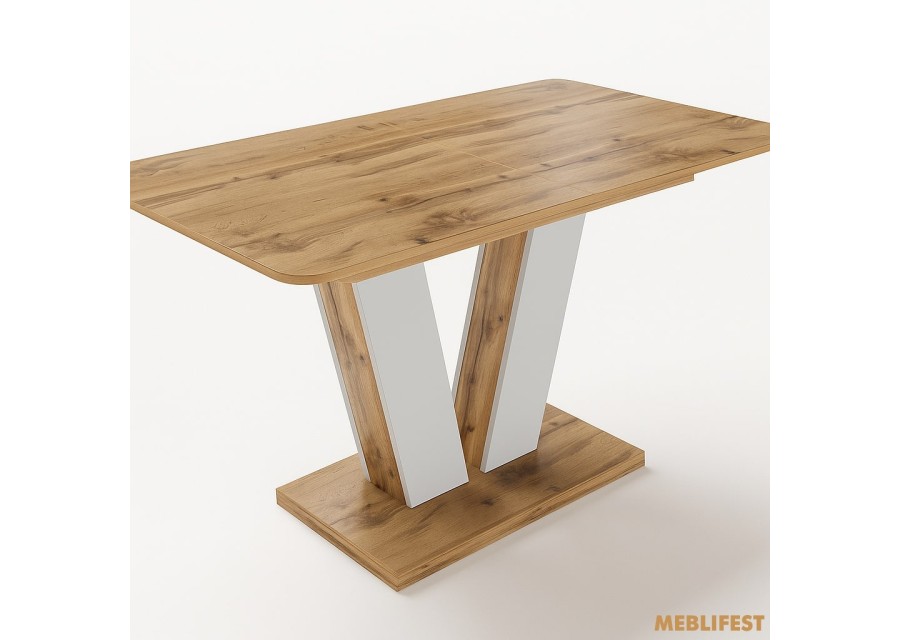 Стіл обідній Торін Дуб апалачі/білий