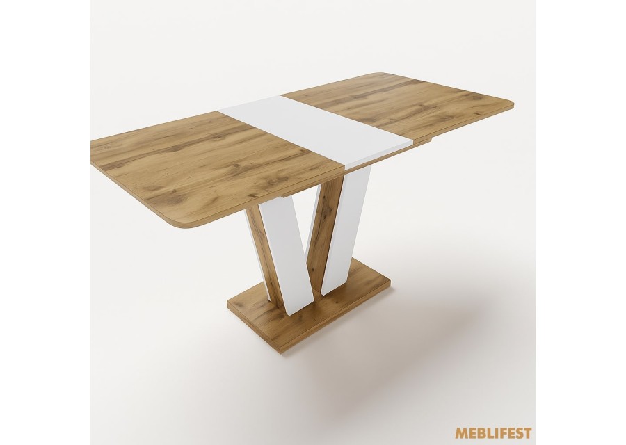 Стіл обідній Торін Дуб апалачі/білий