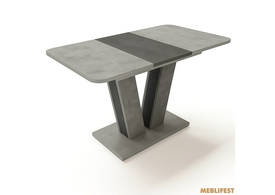 Стіл обідній Торін Бетонний камінь/вугільний камінь