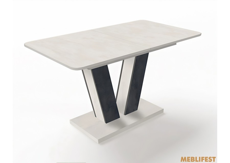 Стіл обідній Торін Шовковий камінь/вугільний камінь