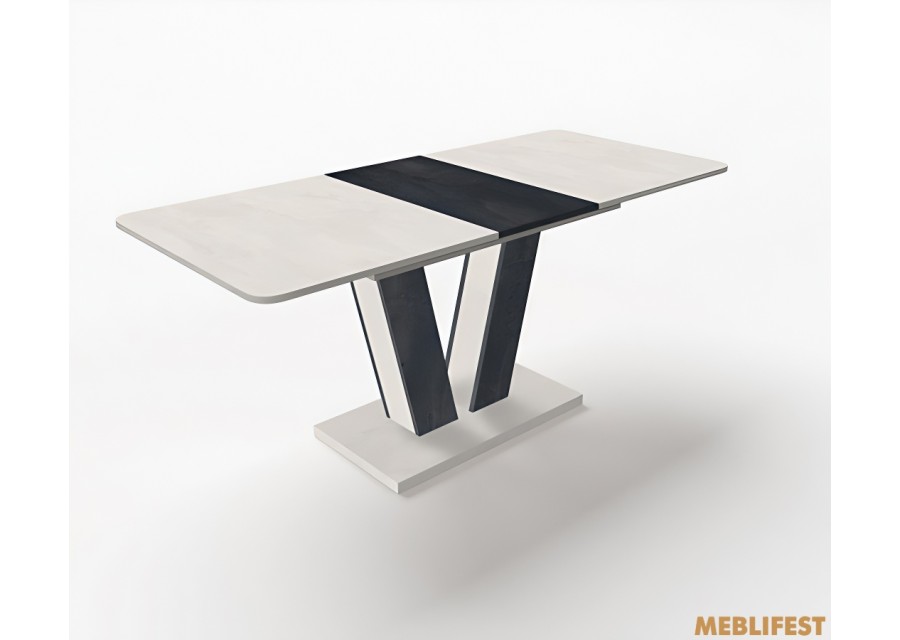 Стіл обідній Торін Шовковий камінь/вугільний камінь