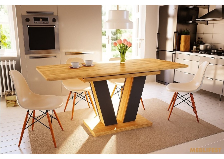 Стіл обідній Торін Дуб апалачі/антрацит