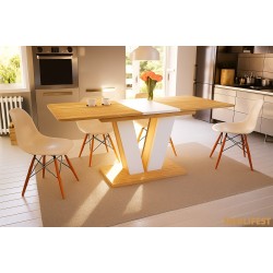 Стіл обідній Торін Дуб апалачі/білий