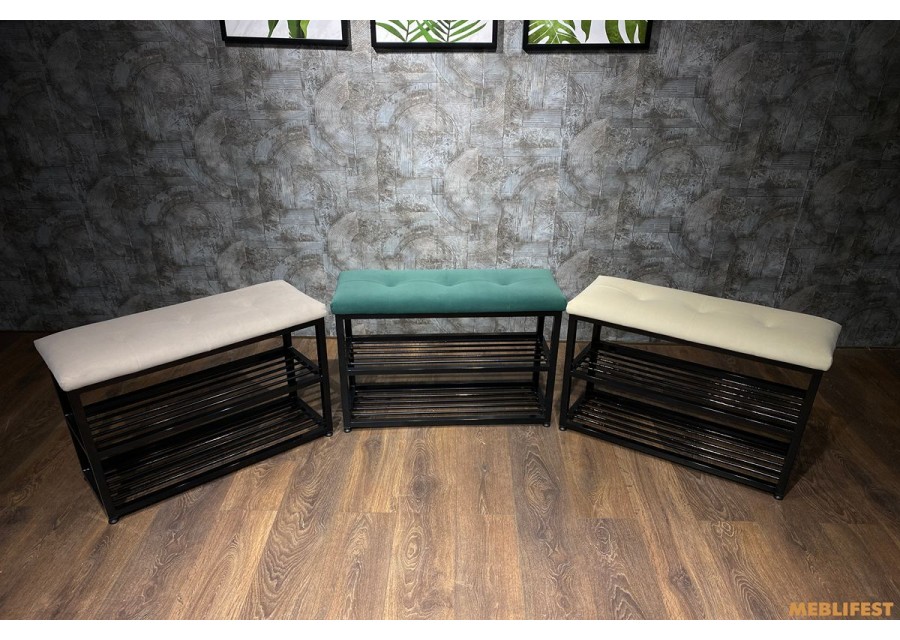 Банкетка з полицею для взуття