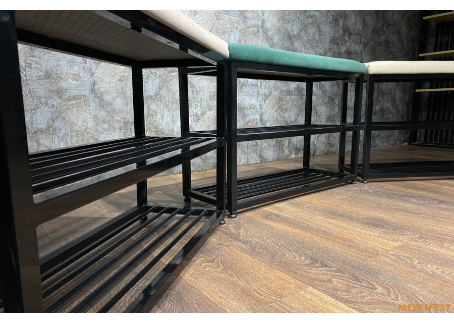 Банкетка з полицею для взуття