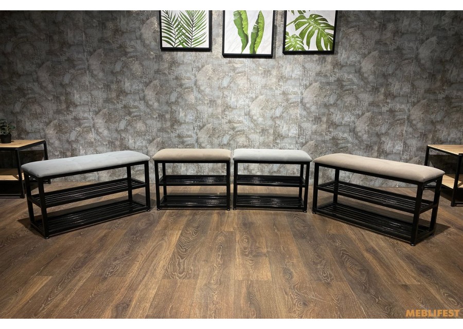 Банкетка з полицею для взуття