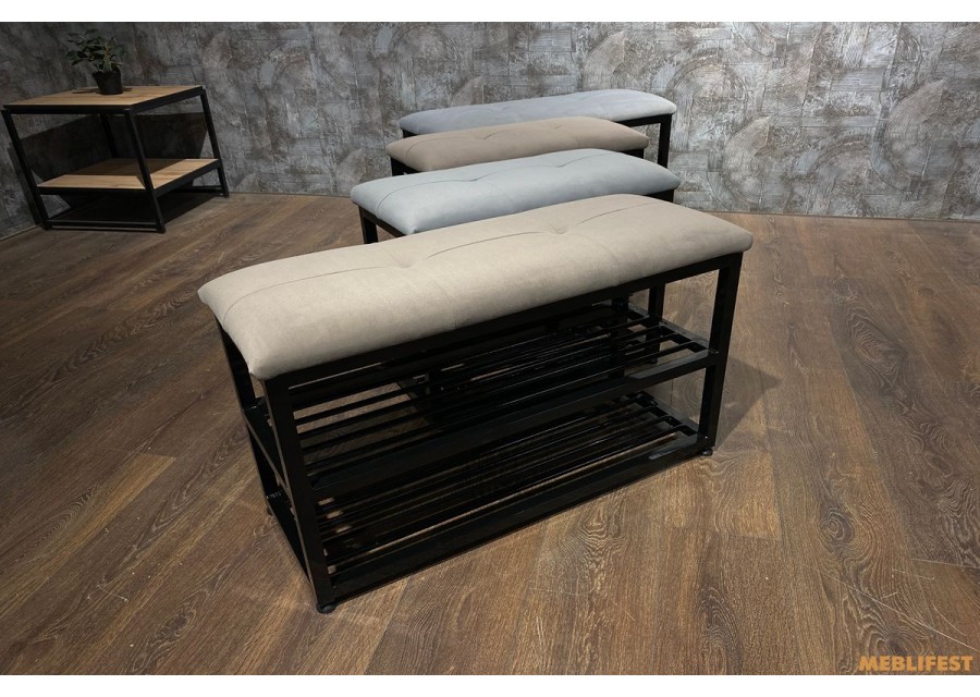 Банкетка з полицею для взуття