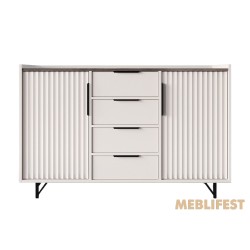 Комод 2-дверний з 4 шухлядами KOM2D4S Фреско / Fresko ВМК (БРВ) Кашемір/каштан арвадонна мінк