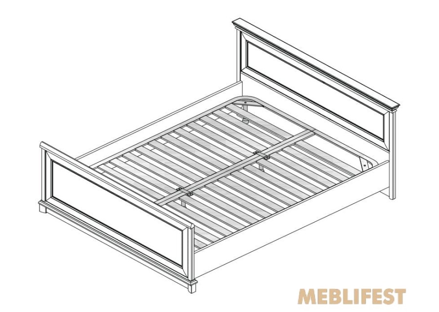 Ліжко двоспальне (каркас) 160 Соната Нью / Sonata New Гербор Кашемір