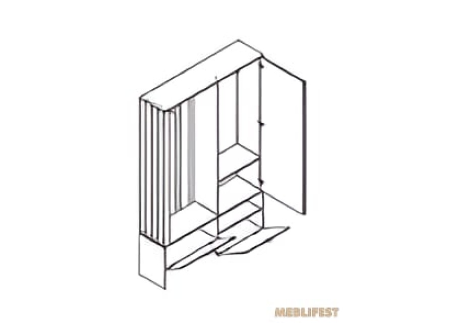 Передпокій 3-дверний Лоріс / Loris Гербор Тоффі