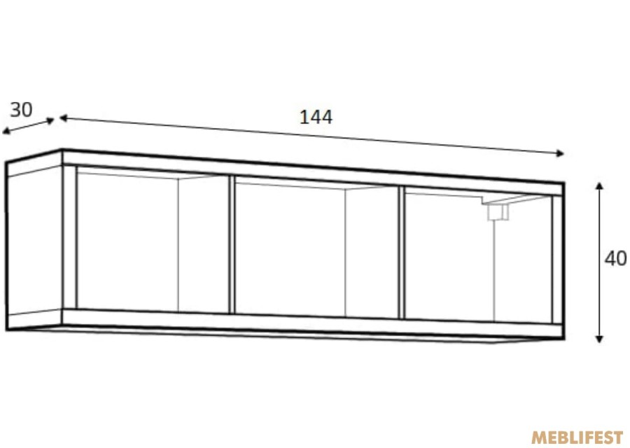 Полиця Крістіна SFW140 ВМК (БРВ) Білий