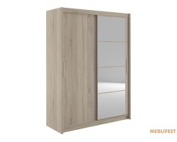 Шафа-купе Маріо 180 Гербор 2-дверна з дзеркалом Дуб сонома